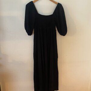 CHRISTY DAWN KATRINA DRESS BLACK COTTON GAUZE Size M